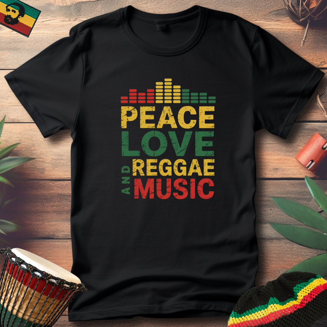 Peace Love And Reggae Music T-Shirt