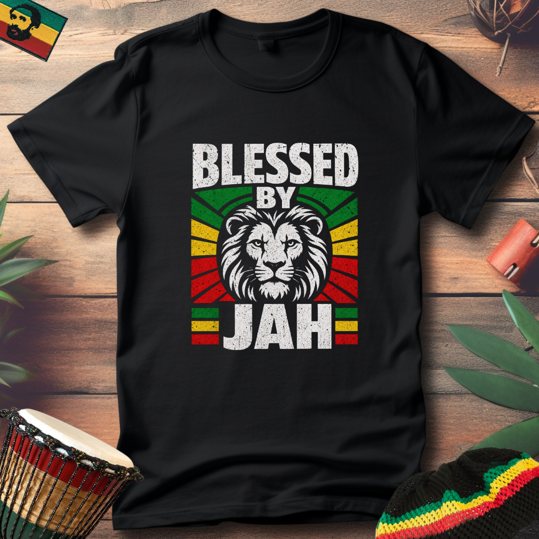 Blessed by Jah a Lion T-Shirt