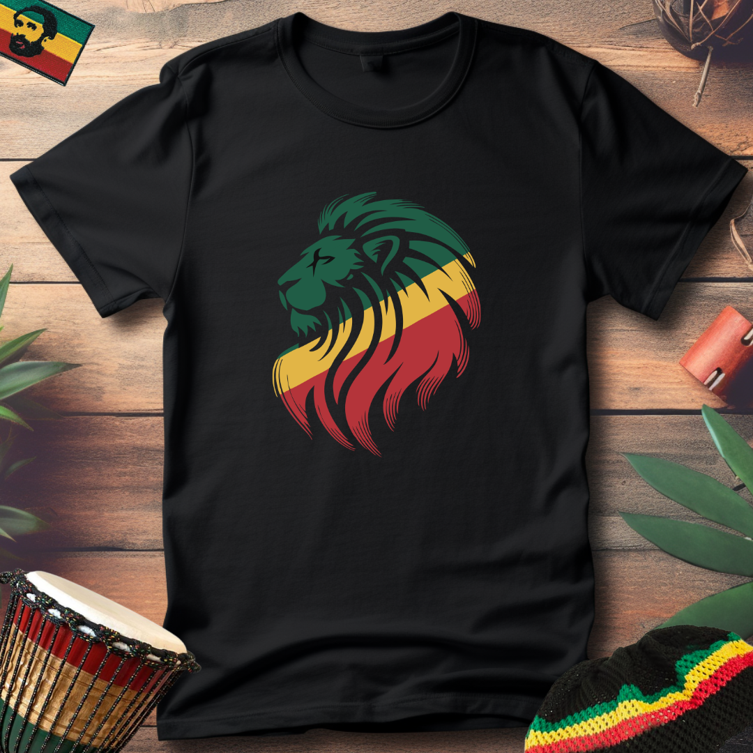 Lion Rasta Stripes T-Shirt